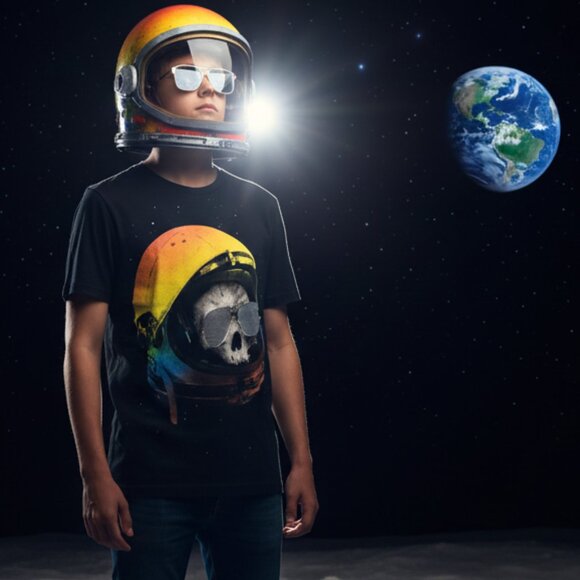 💀 Circo Skull Astronaut Graphic Tee Youth XL 🚀 - Picture 1 of 7